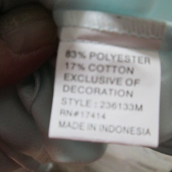 Miss Elaine Embroidered Lace Smocked Yoke Long Sleeve Turquoise NWT Sz XL - Picture 6 of 9